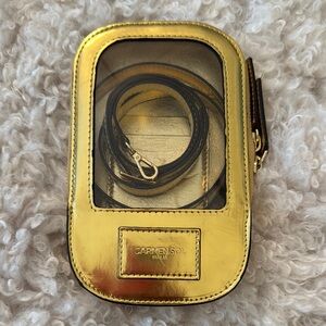 Carmen Sol Gold Crossbody with Clear Window